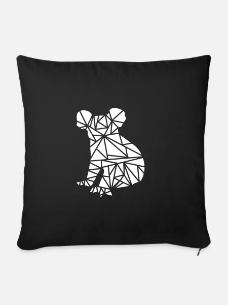 sitzender Koala - Sofakissenbezug 45 x 45 cm - Schwarz