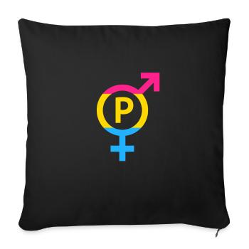 Pansexuell Pan Pride - Sofakissenbezug 45 x 45 cm - Schwarz - Vorne