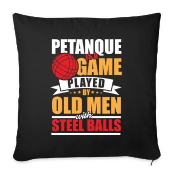 Petanque für einen Boule Spieler - Housse de coussin décorative 45 x 45 cm - noir - Devant