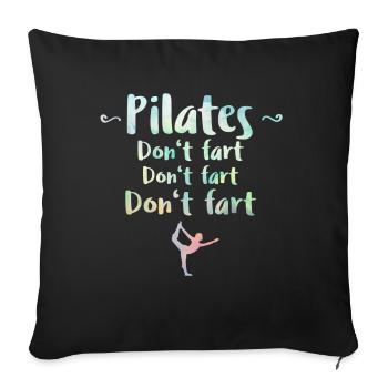 Pilates - Housse de coussin décorative 45 x 45 cm - noir - Devant