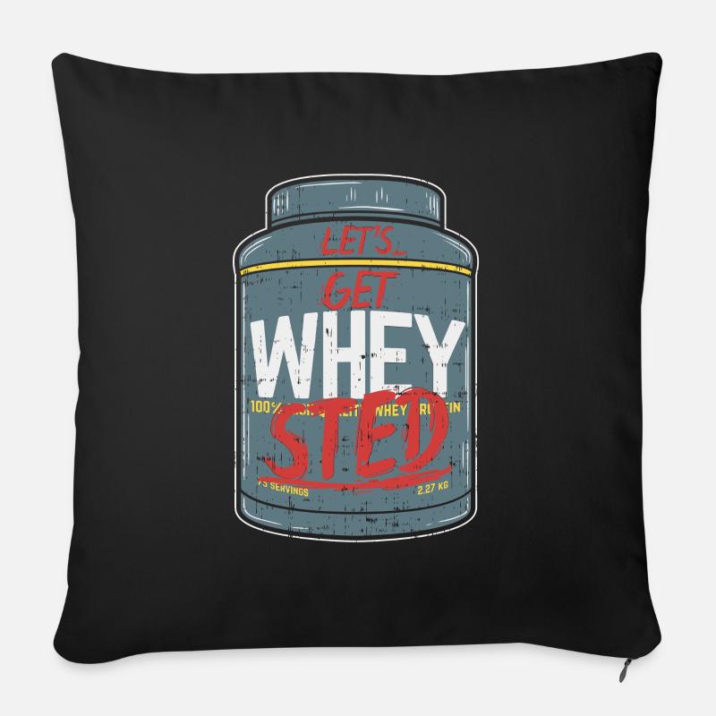 Bodybuildung - Sofakissenbezug 45 x 45 cm - Schwarz