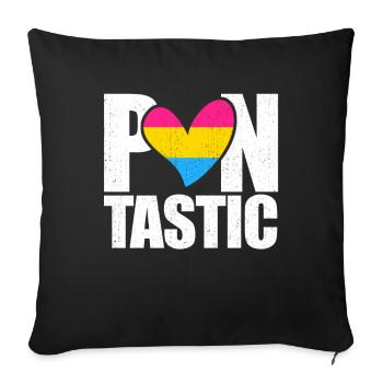 Pansexuell Pan Pride - Sofakissenbezug 45 x 45 cm - Schwarz - Vorne