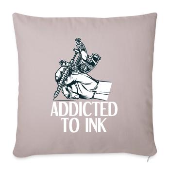 Addicted To Ink Tattoo Tattoos Cadeau - Housse de coussin décorative 45 x 45 cm - taupe clair - Devant