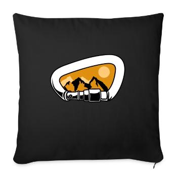 Climbing Mountaineering Climbers - Sofa pillowcase 17,3'' x 17,3'' (45 x 45 cm) - black - Front