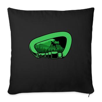Climbing Mountaineering Climbers - Sofa pillowcase 17,3'' x 17,3'' (45 x 45 cm) - black - Front
