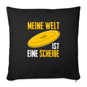 Frisbee - Sofakissenbezug 45 x 45 cm - Schwarz - Vorne