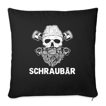 Cooles Mechaniker & Auto Schrauber Geschenk - Sofakissenbezug 45 x 45 cm - Schwarz - Vorne