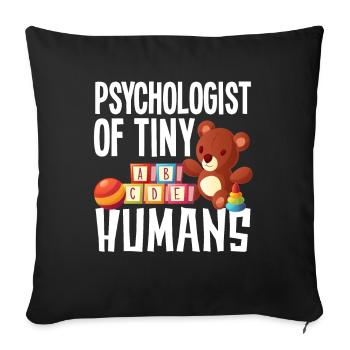 Psychologue pour enfants Psychologie Psychologue pour enfants - Housse de coussin décorative 45 x 45 cm - noir - Devant