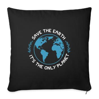 Protection du climat Protection de la nature - Housse de coussin décorative 45 x 45 cm - noir - Devant