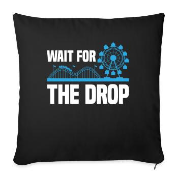 Funny roller coaster lover theme park fun fair - Sofa pillowcase 17,3'' x 17,3'' (45 x 45 cm) - black - Front