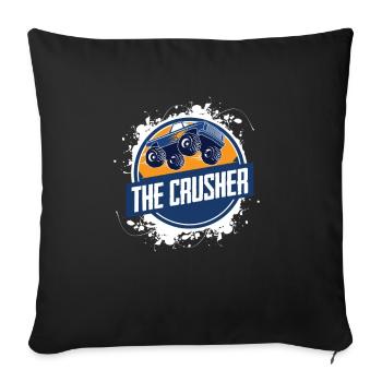 Camion monstre - Housse de coussin décorative 45 x 45 cm - noir - Devant