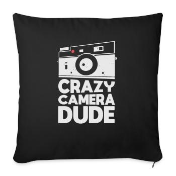 Photographe Photographe Photographie Appareil photo - Housse de coussin décorative 45 x 45 cm - noir - Devant