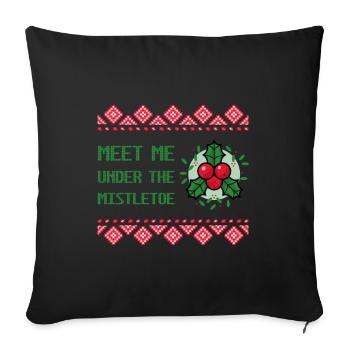 Ugly Christmas Ugly Sweater - Sofa pillowcase 17,3'' x 17,3'' (45 x 45 cm) - black - Front