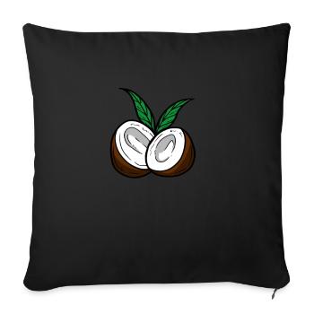 coconut - Sofa pillowcase 17,3'' x 17,3'' (45 x 45 cm) - black - Front