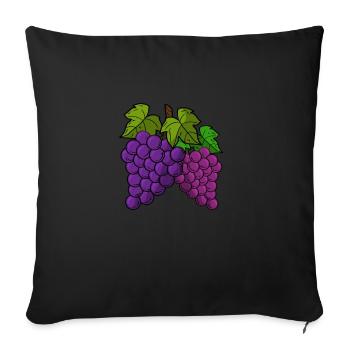 Grape - Sofa pillowcase 17,3'' x 17,3'' (45 x 45 cm) - black - Front