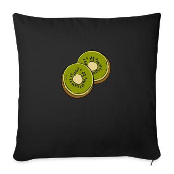 kiwi - Housse de coussin décorative 45 x 45 cm - noir - Devant