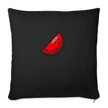 Watermelon - Sofa pillowcase 17,3'' x 17,3'' (45 x 45 cm) - black - Front
