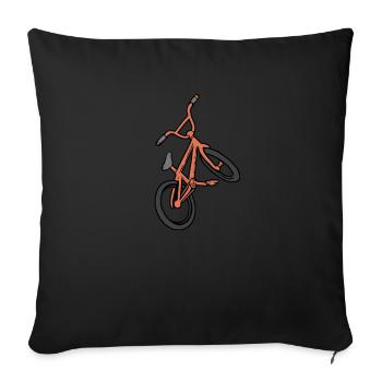 Vélo BMX BMXer - Housse de coussin décorative 45 x 45 cm - noir - Devant