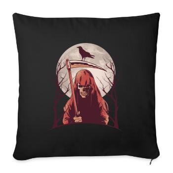 Halloween grim reaper raven moon - Sofa pillowcase 17,3'' x 17,3'' (45 x 45 cm) - black - Front