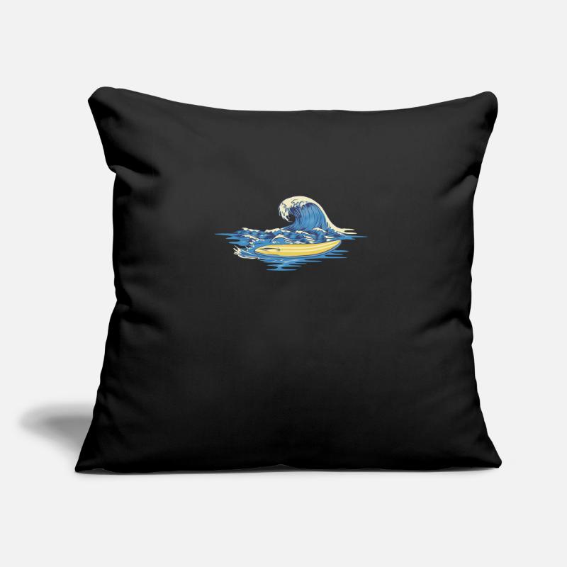 Surf surf Housse de coussin décorative 45 x 45 cm