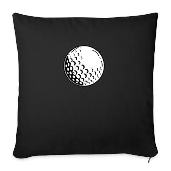Golf golfer - Sofa pillowcase 17,3'' x 17,3'' (45 x 45 cm) - black - Front