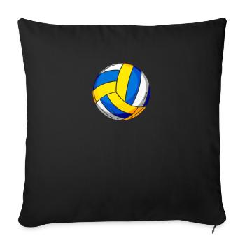 Volley- de beach-volley - Housse de coussin décorative 45 x 45 cm - noir - Devant
