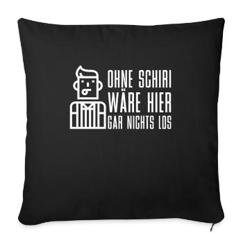 Basketball Schiedsrichter Schiri - Sofakissenbezug 45 x 45 cm - Schwarz - Vorne