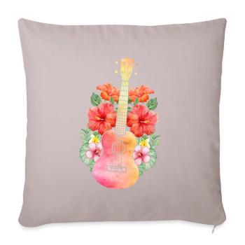 Ukulélé Uke - Housse de coussin décorative 45 x 45 cm - taupe clair - Devant
