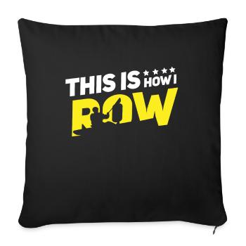 Kayak Kayak Kayaker - Sofa pillowcase 17,3'' x 17,3'' (45 x 45 cm) - black - Front