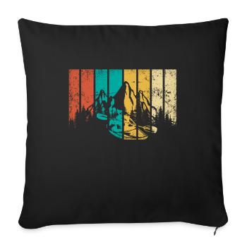 Retro kayak kayak kayaker - Sofa pillowcase 17,3'' x 17,3'' (45 x 45 cm) - black - Front