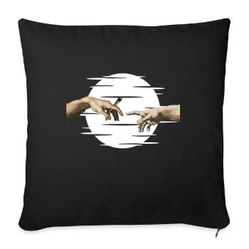Michelangelo Pass the joint Weed Druffi Trippy - Housse de coussin décorative 45 x 45 cm - noir - Devant