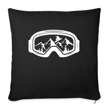 Snowboard Apres-Ski - Sofakissenbezug 45 x 45 cm - Schwarz - Vorne