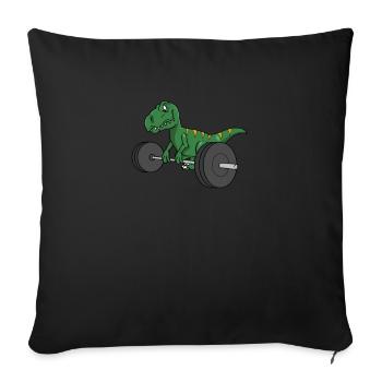 Weightlifting weightlifter barbell - Sofa pillowcase 17,3'' x 17,3'' (45 x 45 cm) - black - Front