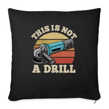 This is not a screwdriver - chainsaw Förster - Sofa pillowcase 17,3'' x 17,3'' (45 x 45 cm) - black - Front