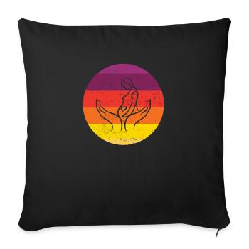 Midwife Thank You - Doula Pregnant Obstetrics - Sofa pillowcase 17,3'' x 17,3'' (45 x 45 cm) - black - Front
