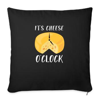 Cheese cheese platter Cheeses dairy - Sofa pillowcase 17,3'' x 17,3'' (45 x 45 cm) - black - Front