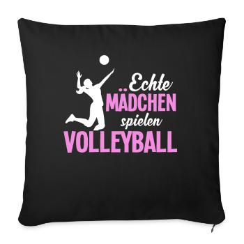 Cooles Frauen Volleyball Sport Geschenk - Sofakissenbezug 45 x 45 cm - Schwarz - Vorne