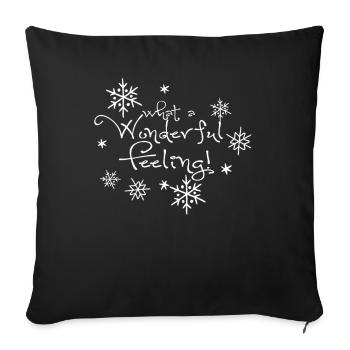 Snowflake - Sofa pillowcase 17,3'' x 17,3'' (45 x 45 cm) - black - Front