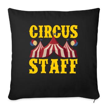 Circus Staff Vintage Circus Birthday Costume - Sofa pillowcase 17,3'' x 17,3'' (45 x 45 cm) - black - Front