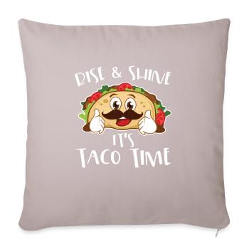 Tacos de la cuisine mexicaine - Housse de coussin décorative 45 x 45 cm - taupe clair - Devant