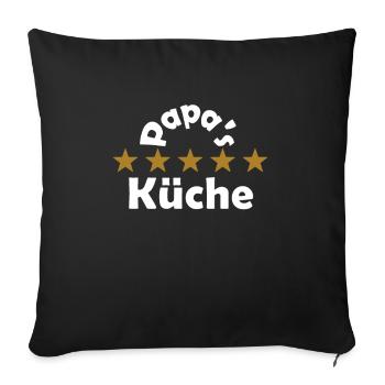 Coole & Lustige Koch Papa Geschenke - Sofakissenbezug 45 x 45 cm - Schwarz - Vorne
