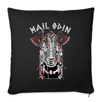 Hail Odin Warrior Valhalla Beard Heide Pride Honor - Housse de coussin décorative 45 x 45 cm - noir - Devant