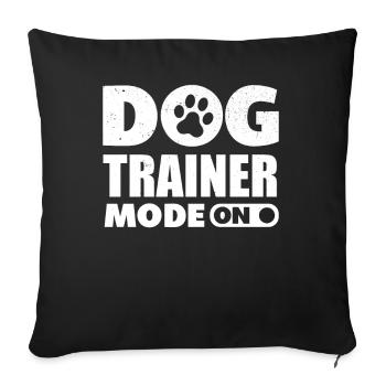 Funny dog trainer dog trainer dog school - Sofa pillowcase 17,3'' x 17,3'' (45 x 45 cm) - black - Front