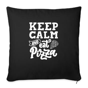 Pizza pizzeria fabricant de pizza - Housse de coussin décorative 45 x 45 cm - noir - Devant