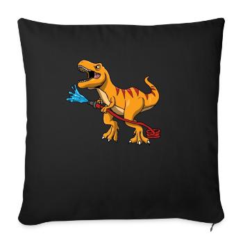 Fire department fire engine firefighter - Sofa pillowcase 17,3'' x 17,3'' (45 x 45 cm) - black - Front