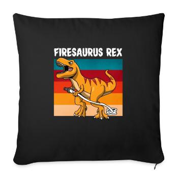 Fire department fire engine firefighter - Sofa pillowcase 17,3'' x 17,3'' (45 x 45 cm) - black - Front