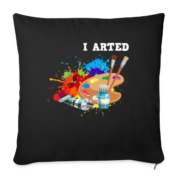 Art Créateur Professeur Artiste Peintre Professeur d'art - Housse de coussin décorative 45 x 45 cm - noir - Devant