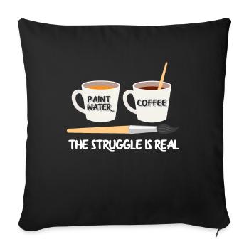 Art Créateur Professeur Artiste Peintre Professeur d'art - Housse de coussin décorative 45 x 45 cm - noir - Devant