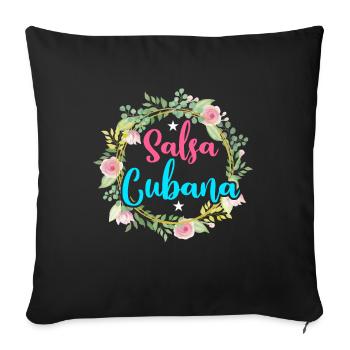 Salsa Cubana Cuba Cuba - Housse de coussin décorative 45 x 45 cm - noir - Devant