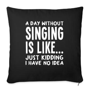 Chanteur chantant idée cadeau de musique de chanteur - Housse de coussin décorative 45 x 45 cm - noir - Devant